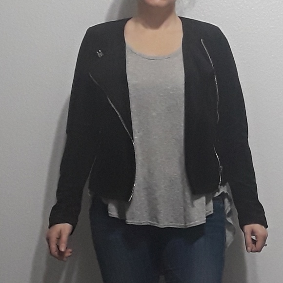 Free Generation Moto-Style Velvet Jacket - Picture 6 of 8